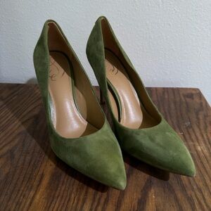 Sam Edelman Green Suede Heels